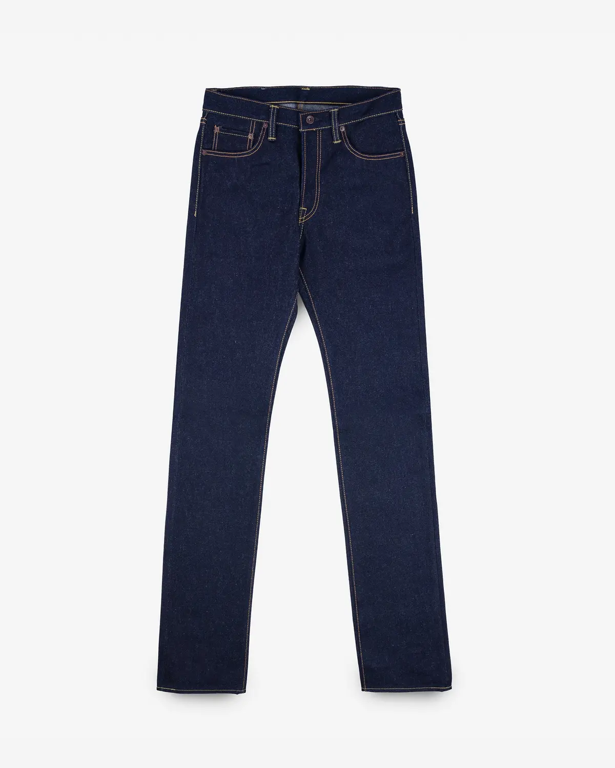 21/23Oz Ultra Heavy Raw Selvedge Denim Slim Straight Cut Jeans - Indigo 1