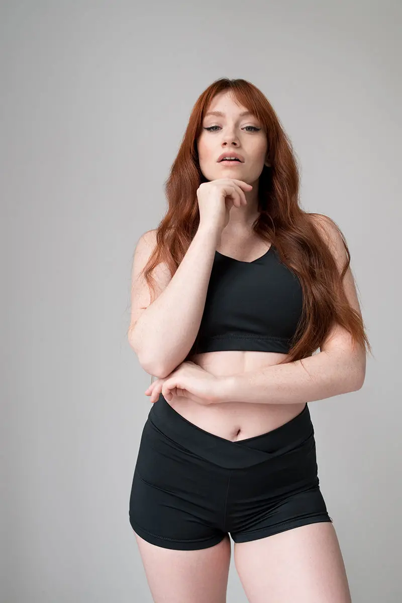 Pole Addict Kopia Basic High Waisted Shorts - Black 1
