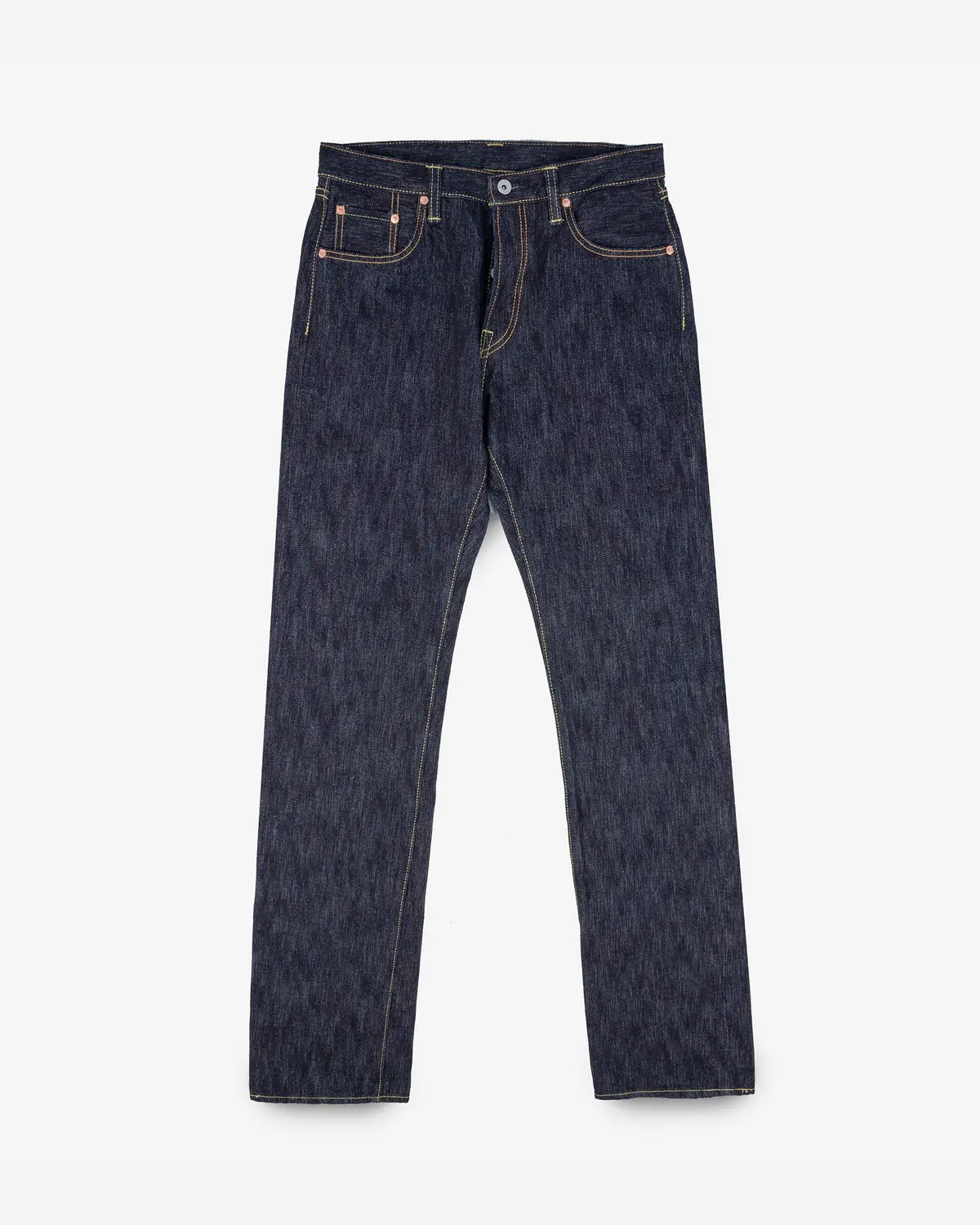 16Oz Slubby Selvedge Denim Straight Cut Jeans - Indigo 1