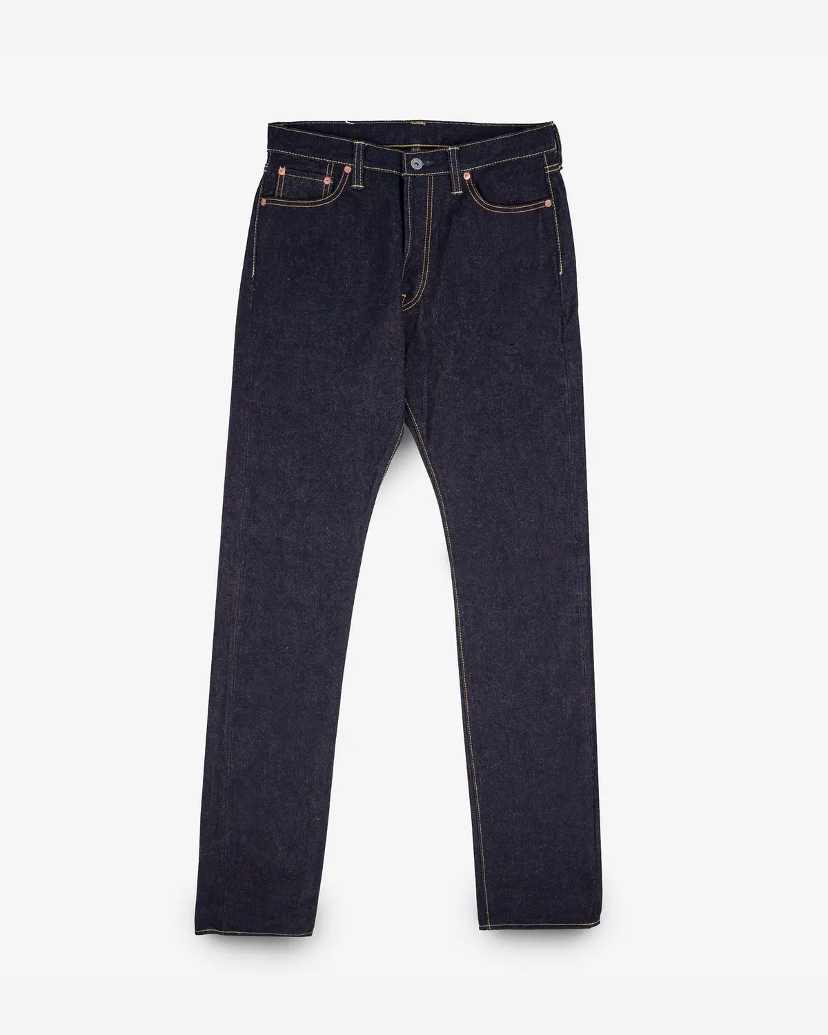 19Oz Left Hand Twill Selvedge Denim Relaxed Tapered Cut Jeans - Indigo 1