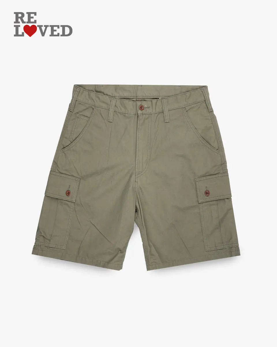 9Oz Canvas Military Cargo Shorts - Green (Ih-740-Grn) Tag 34, Hemmed To 8.2" 1