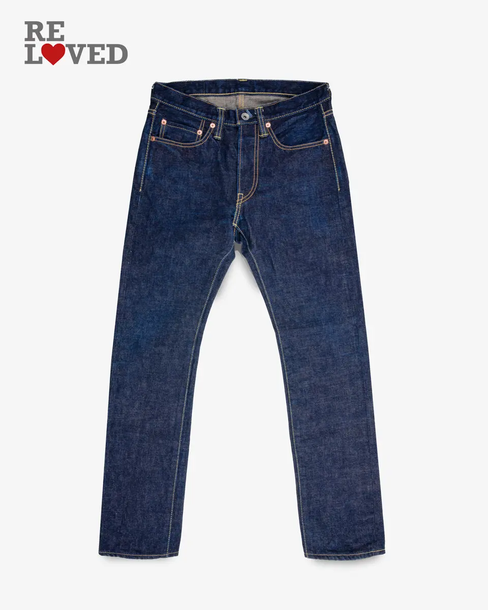 16Oz Vintage Selvedge Denim Super Slim Cut Jeans - Indigo (Ih-555S-16) Tag 29, Hemmed To 28.5'' 1