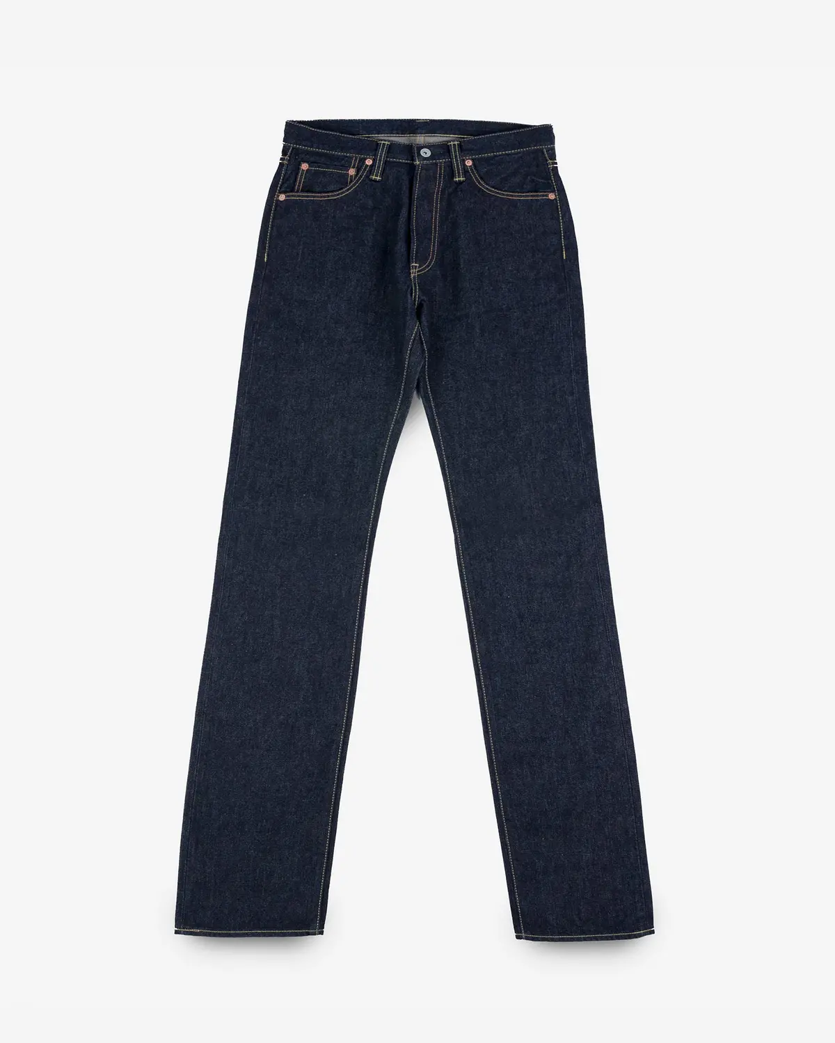 14Oz Broken Twill Selvedge Denim Straight Cut Jeans - Indigo 1