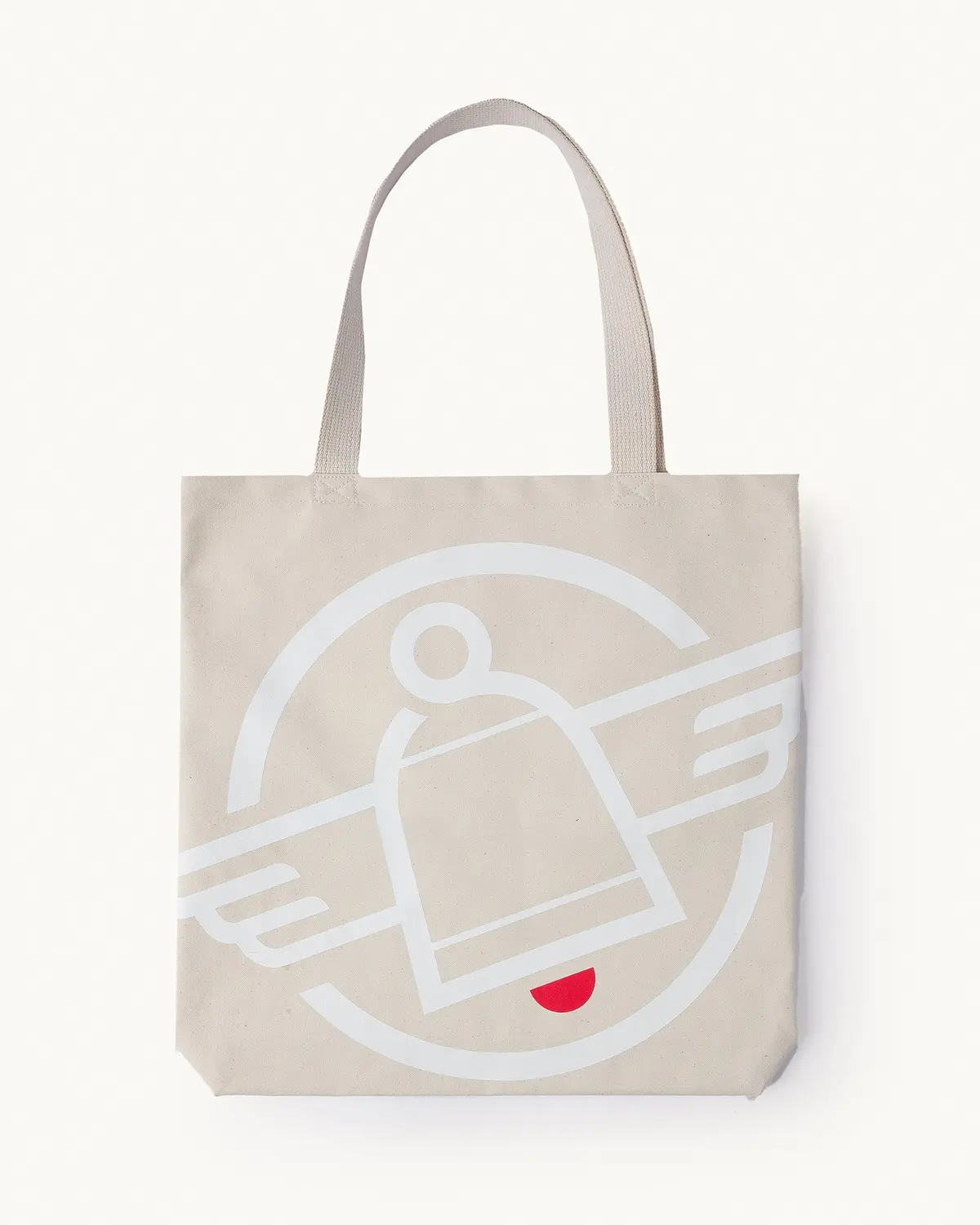 Printed Canvas Tote Bag - Iron Heart Logo Print 1