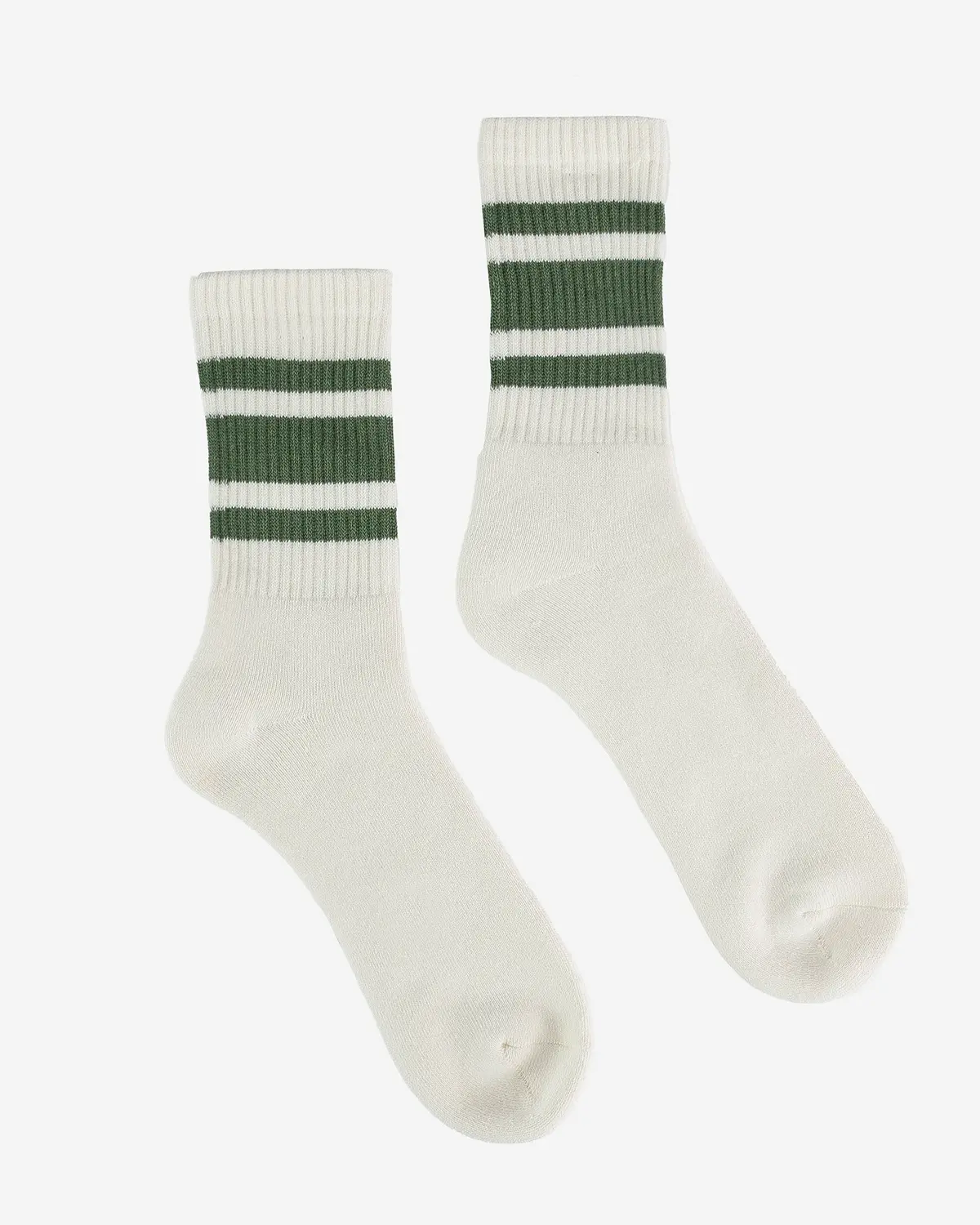 Decka 80S Skater Socks - Short Length - Olive Green 1