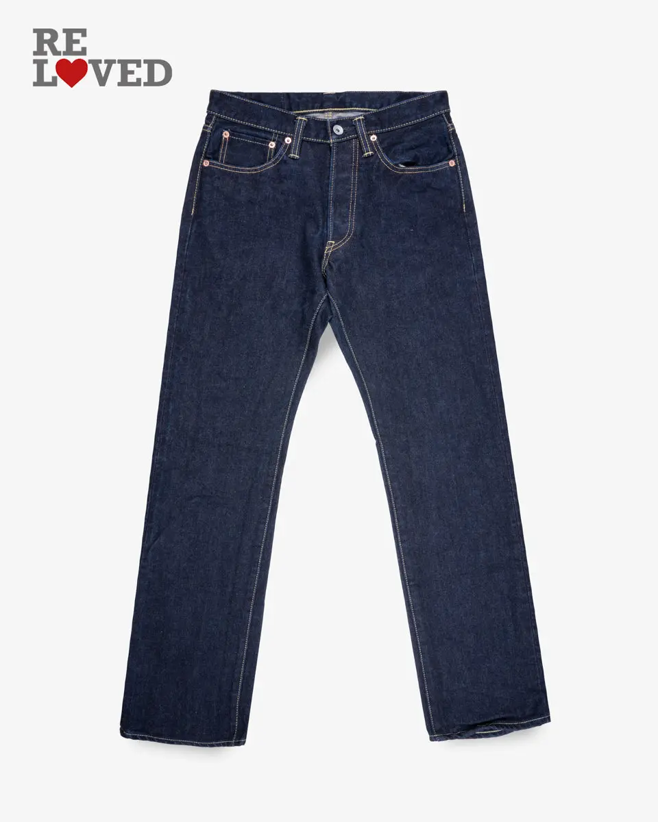 14Oz Selvedge Denim Straight Cut Jeans - Indigo (Ih-634S-142) Tag 30, Hemmed To 30.5'' 1