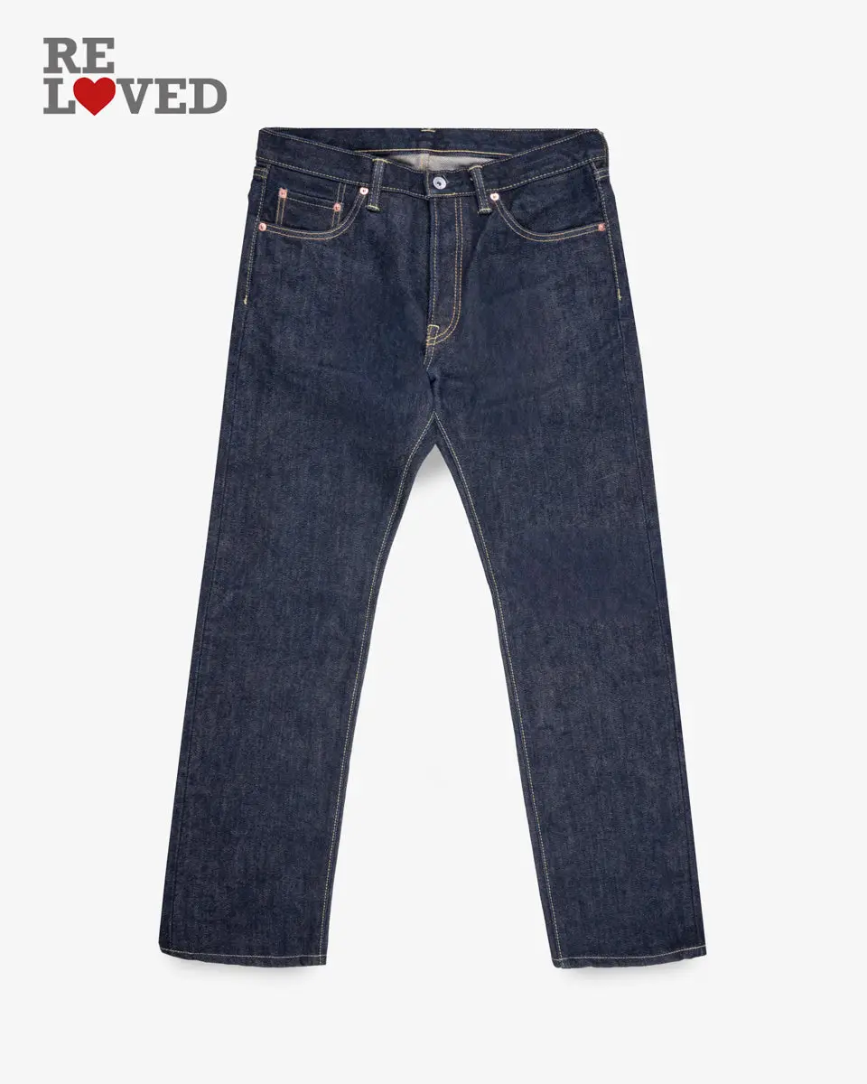 21Oz Selvedge Denim Straight Cut Jeans - Indigo (Ih-633S) Tag 33, Hemmed To 30.0" 1
