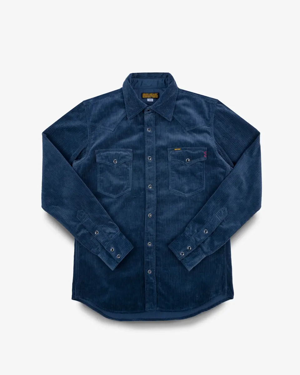 11Oz Corduroy Western Shirt - Navy 1