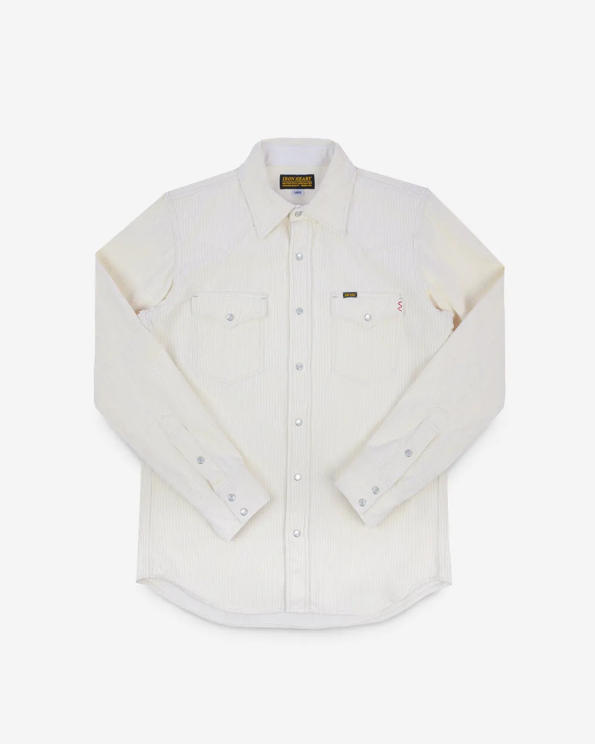 11Oz Corduroy Western Shirt -  Off White 1