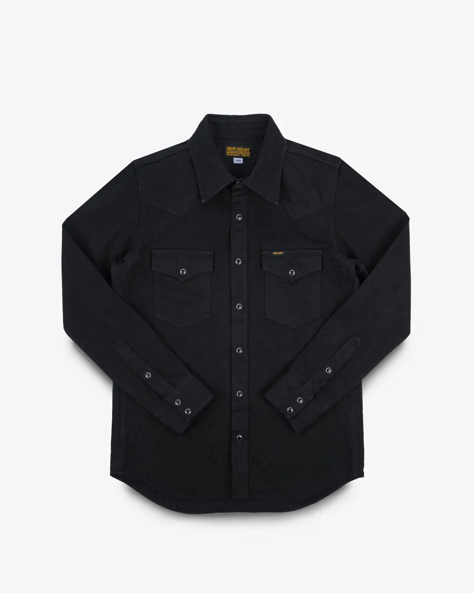 13.5Oz Denim Western Shirt - Black 1