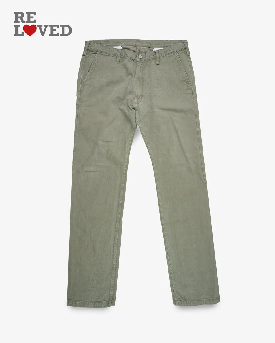 11Oz Herringbone Work Pants - Olive Drab Green (Ih-735-Odg) Tag 40, Hemmed To 35.0" 1