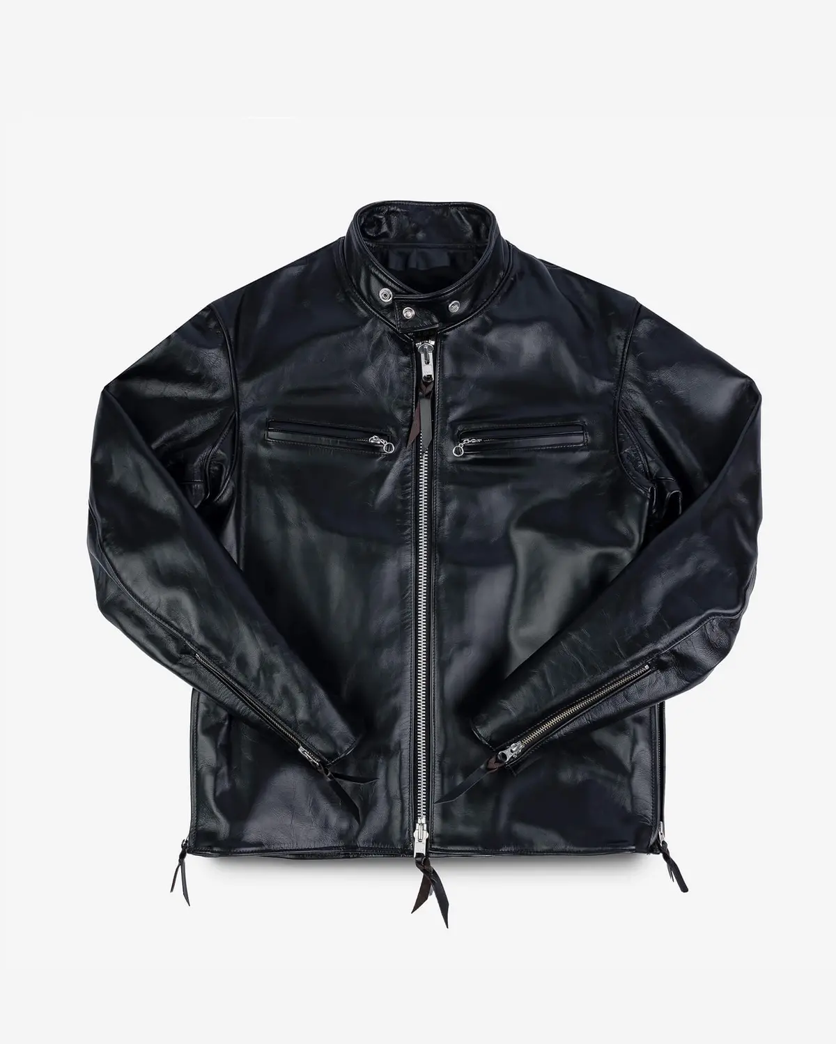 Japanese Horsehide Rider’S Jacket - Black (Tea-Core Dyed) 1