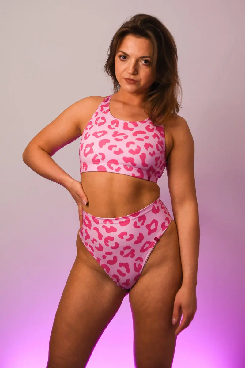 Pole Addict Openback Top - Pink Panther 1
