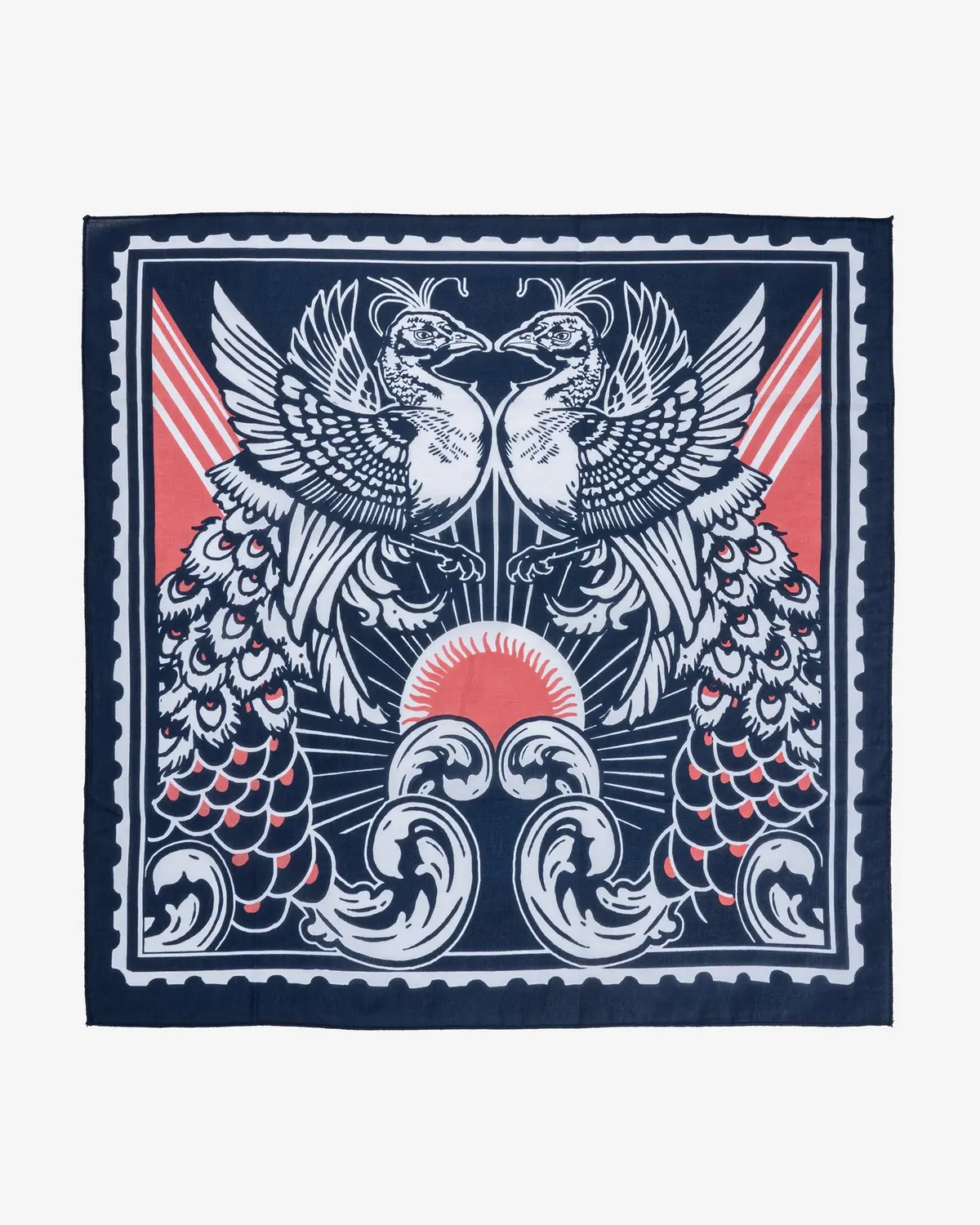 Felix Green Organic Cotton "Hera And Juno Ii" Bandana - Navy 1