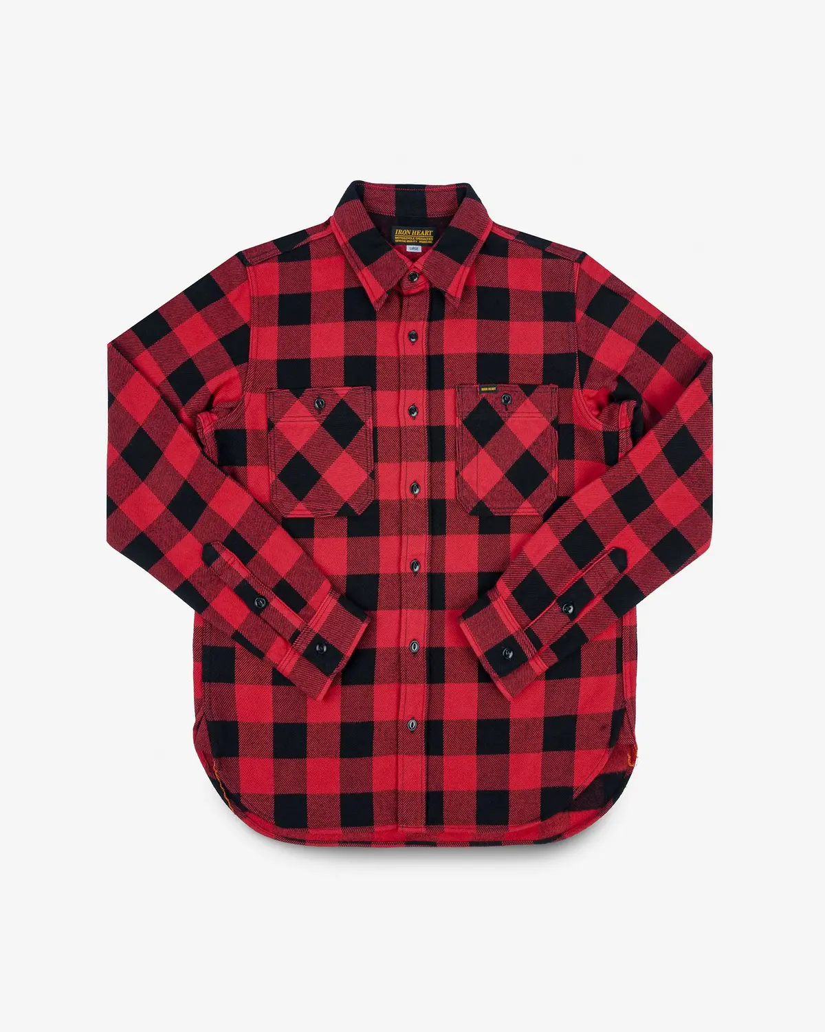 Ultra Heavy Flannel Buffalo Check Work Shirt - Red/Black 1
