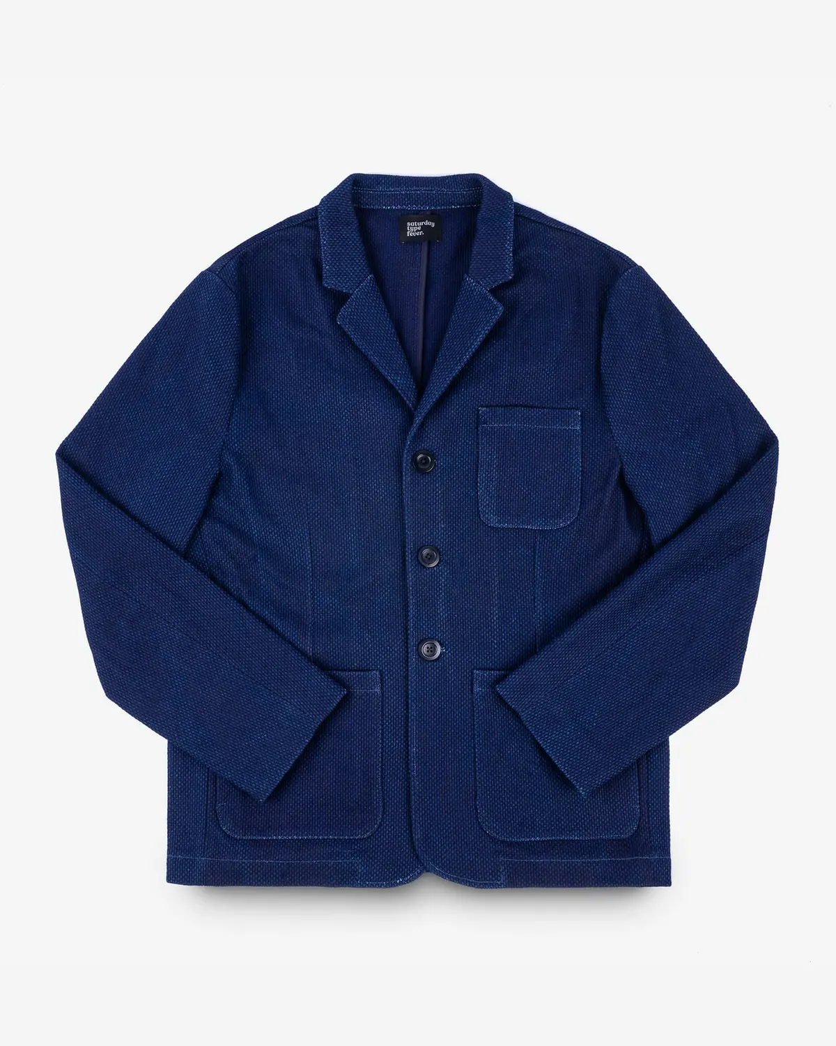 Stf Sashiko Blazer - Indigo 1
