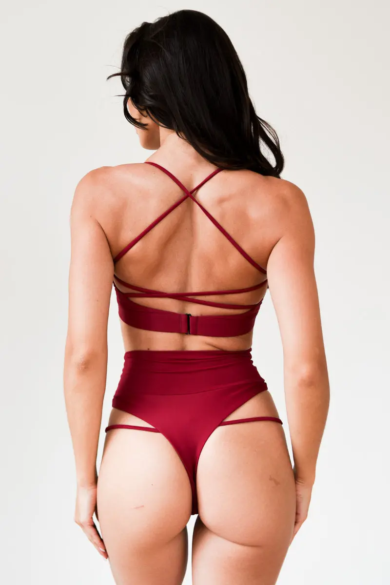 Pole Addict Isla Top - Wine 1