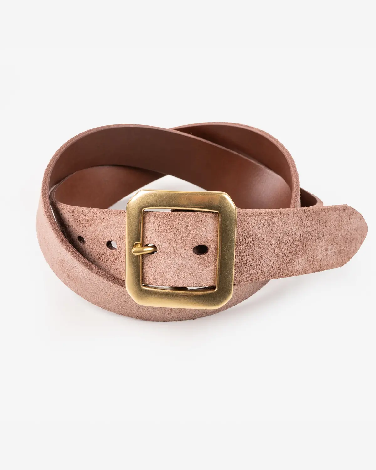Ogl Single Prong Garrison Buckle Leather Belt - Rough Out Brown 1