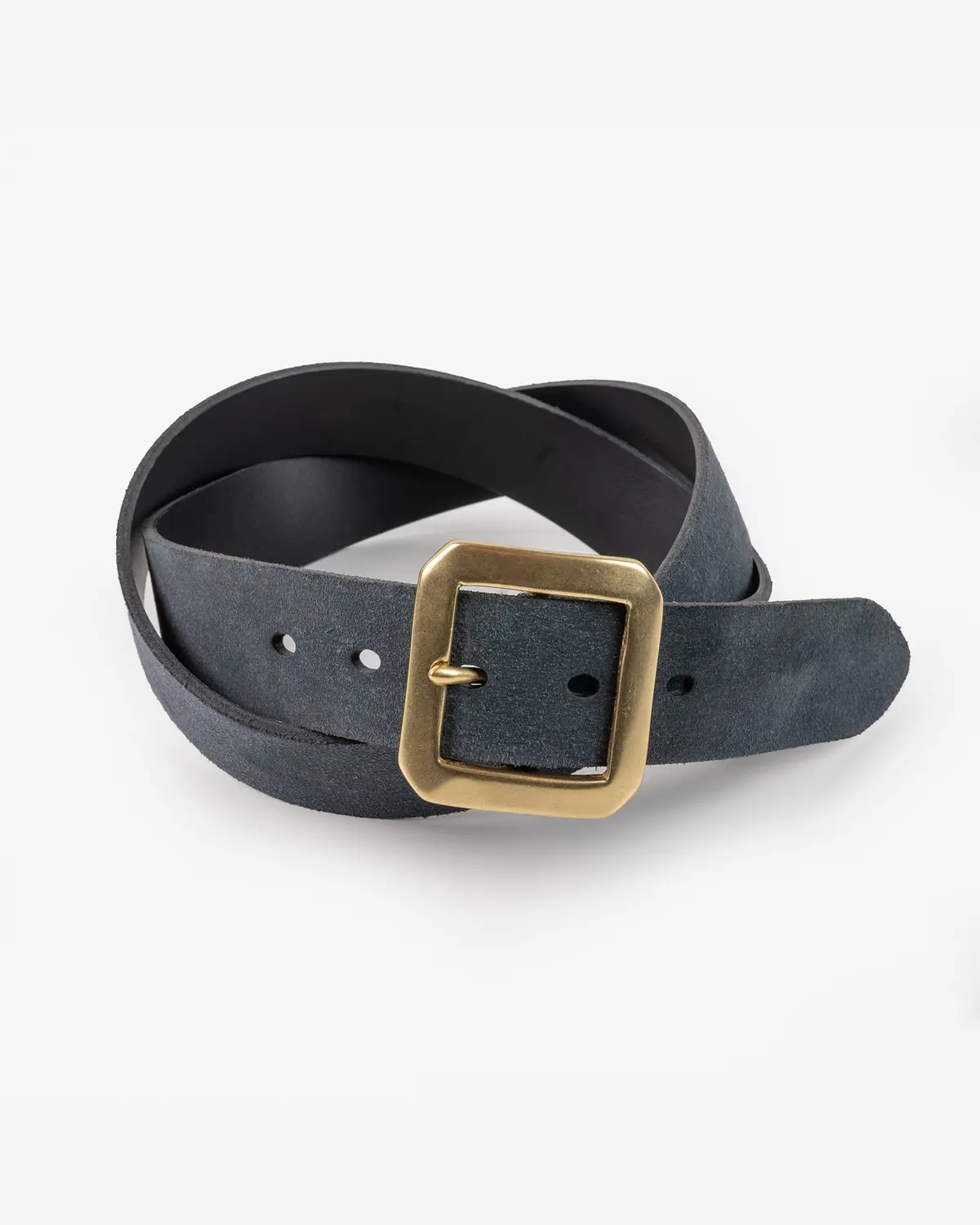Ogl Single Prong Garrison Buckle Leather Belt - Rough Out Black 1