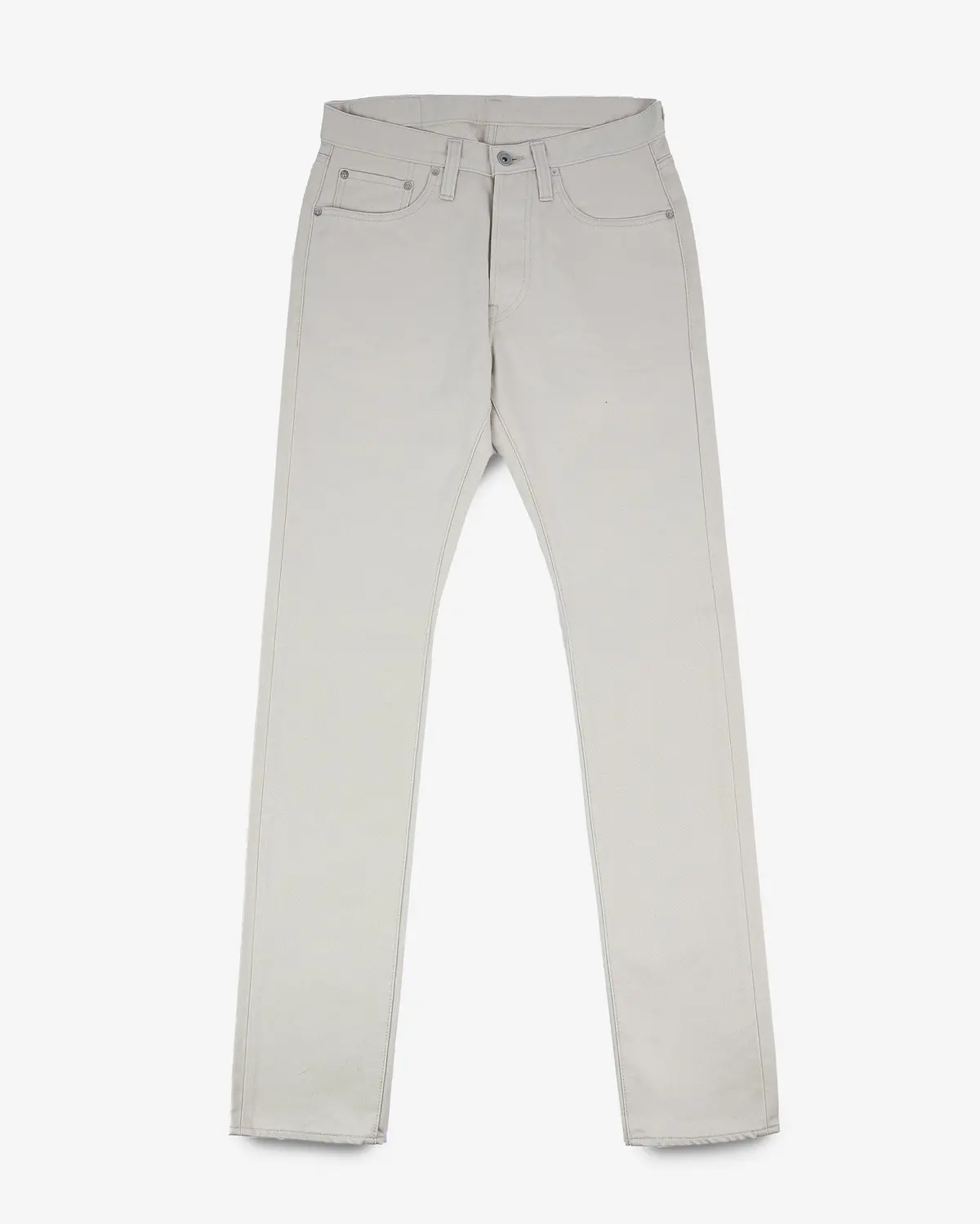 14Oz Cotton Piqué Slim Cut Jeans - Ecru 1