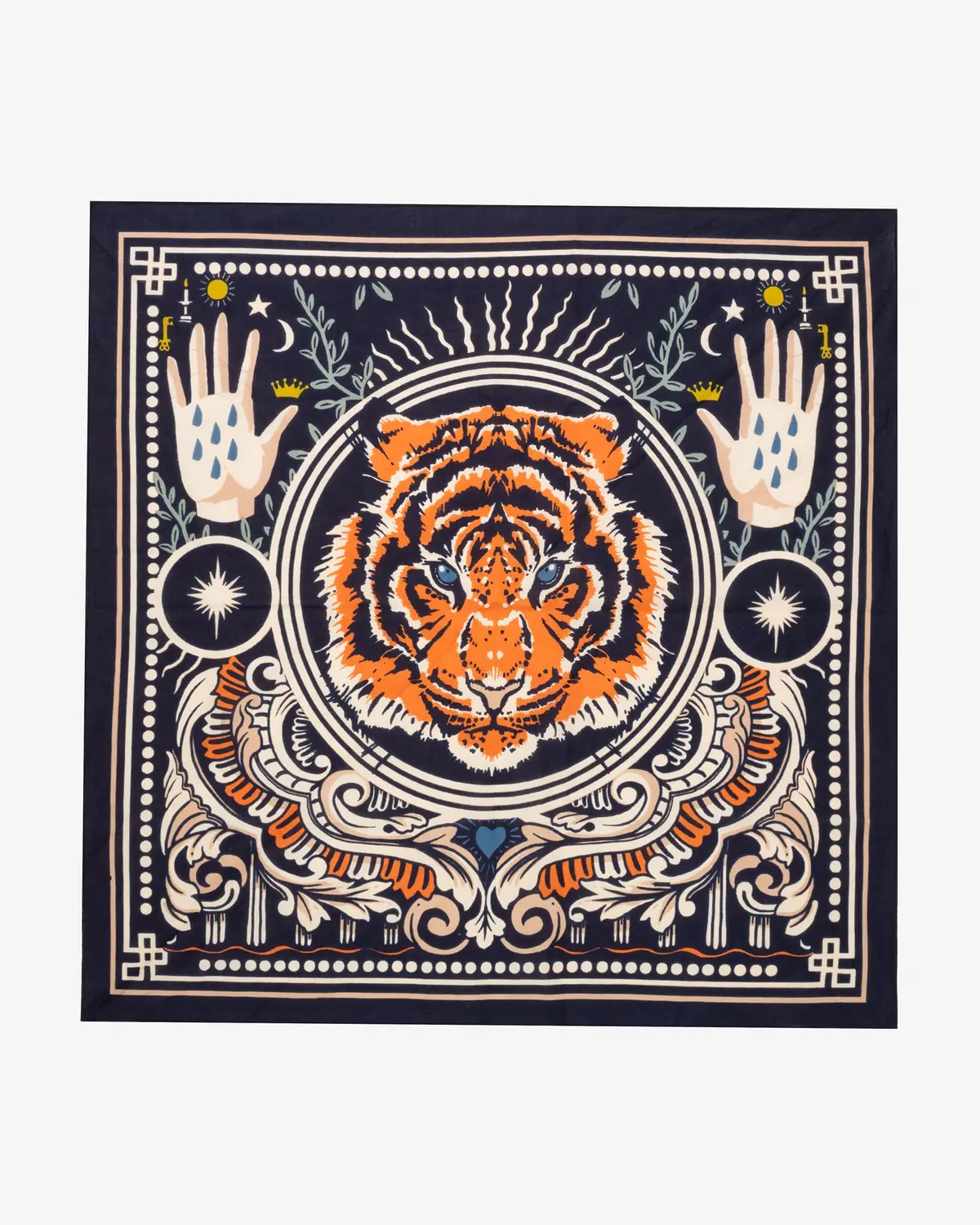 Felix Green Organic Cotton "Untitled" Bandana - Tiger 1