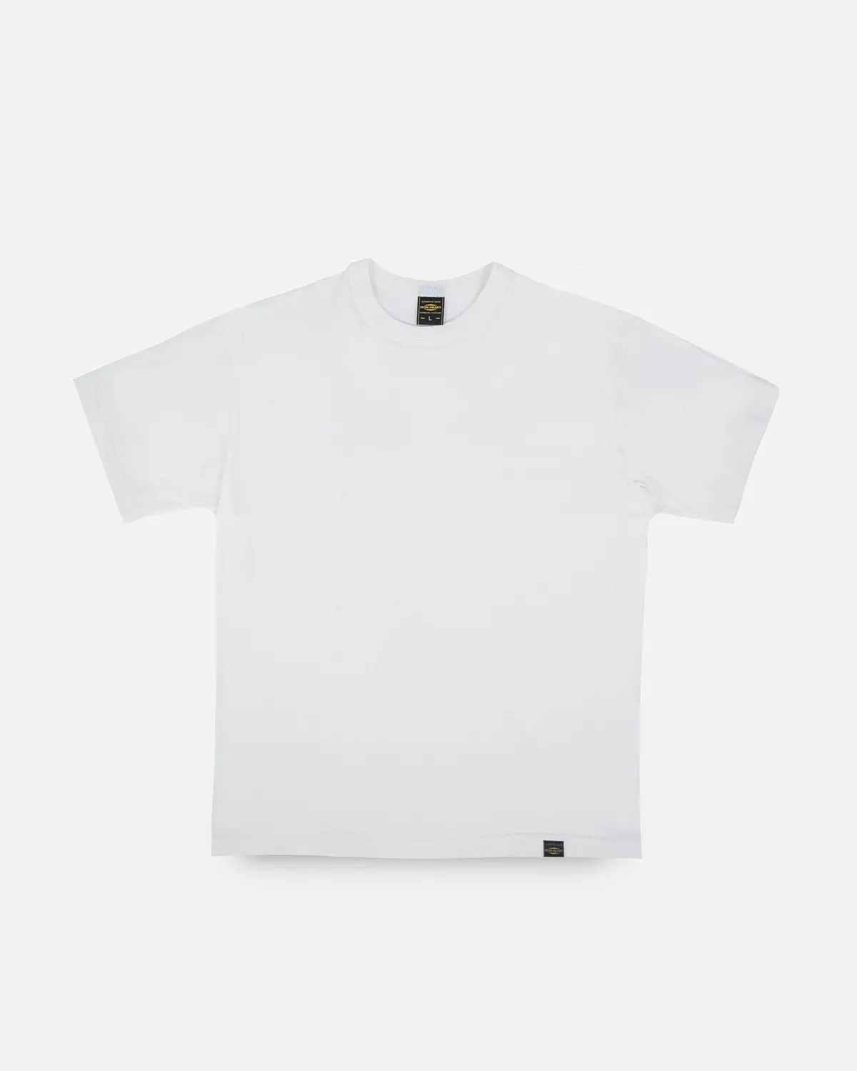 6.5Oz Loopwheel Crew Neck T-Shirt With Longer Body - White 1