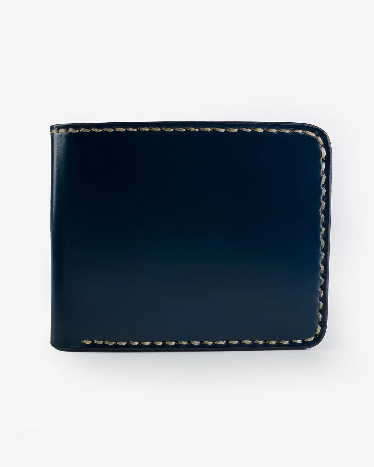 Slimline Small Shell Cordovan Wallet - Navy 1