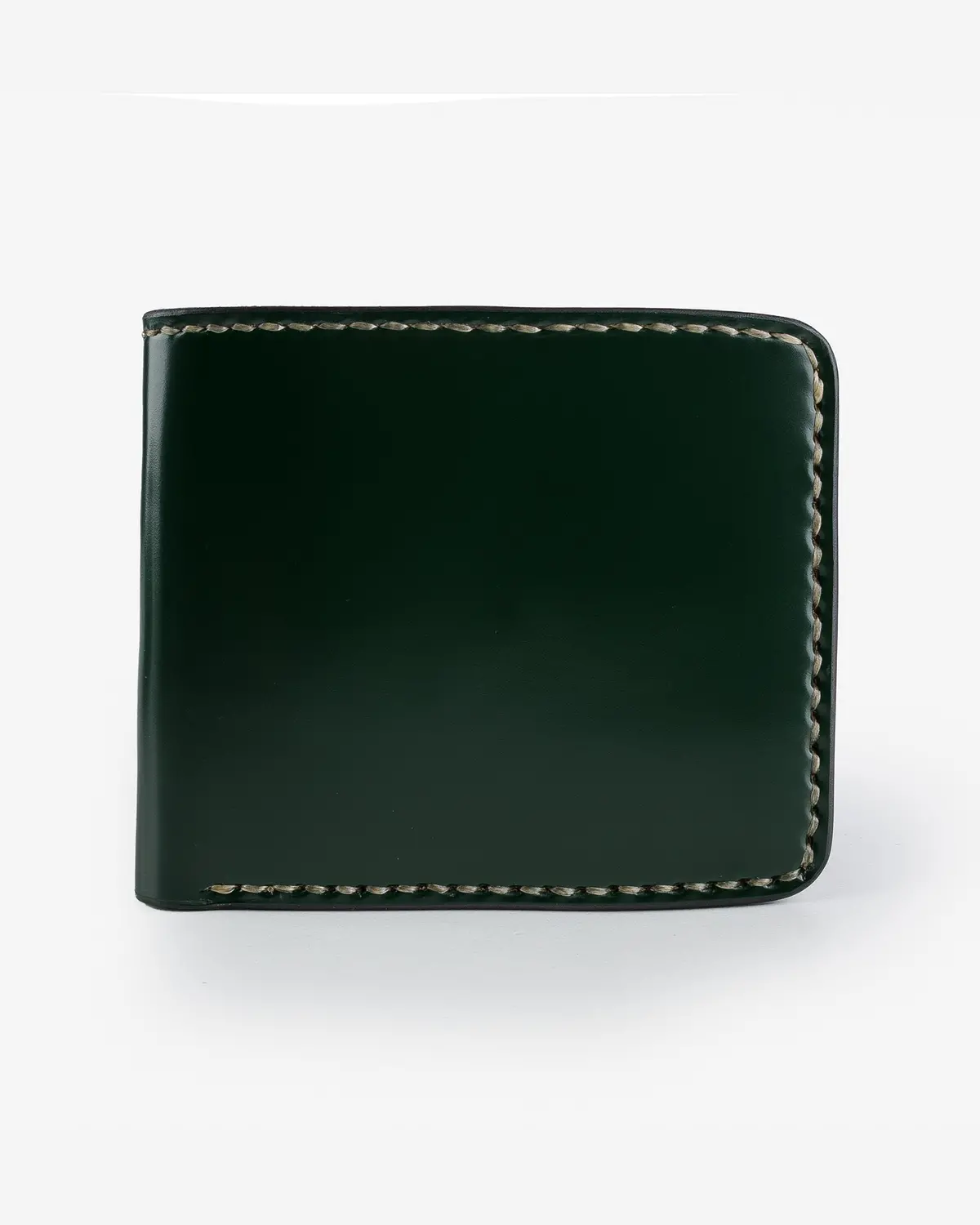 Slimline Small Shell Cordovan Wallet - Green 1