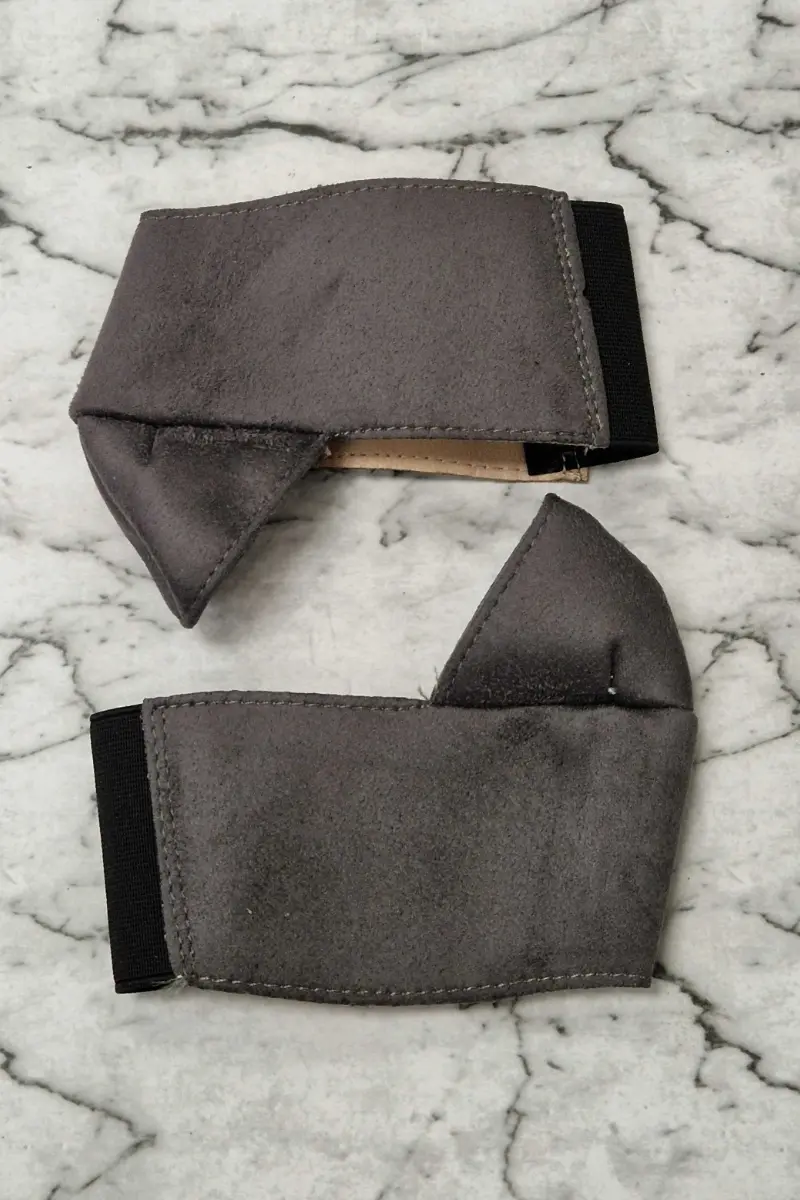 Hella Heels Classique 7Inch Boot Protector - Dark Grey Faux Suede 1