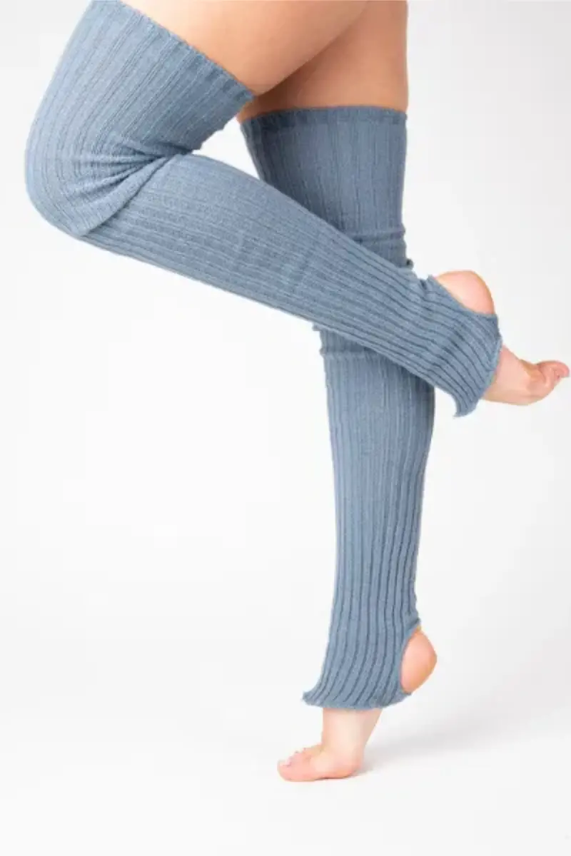 Pole Junkie Thigh High Legwarmers - Denim Blue 1