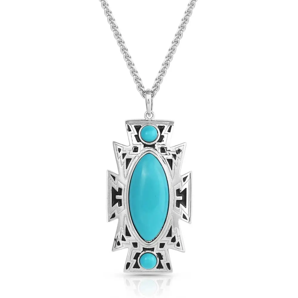 Ocean Storm Cloud Turquoise Necklace - Montana Silversmiths 1