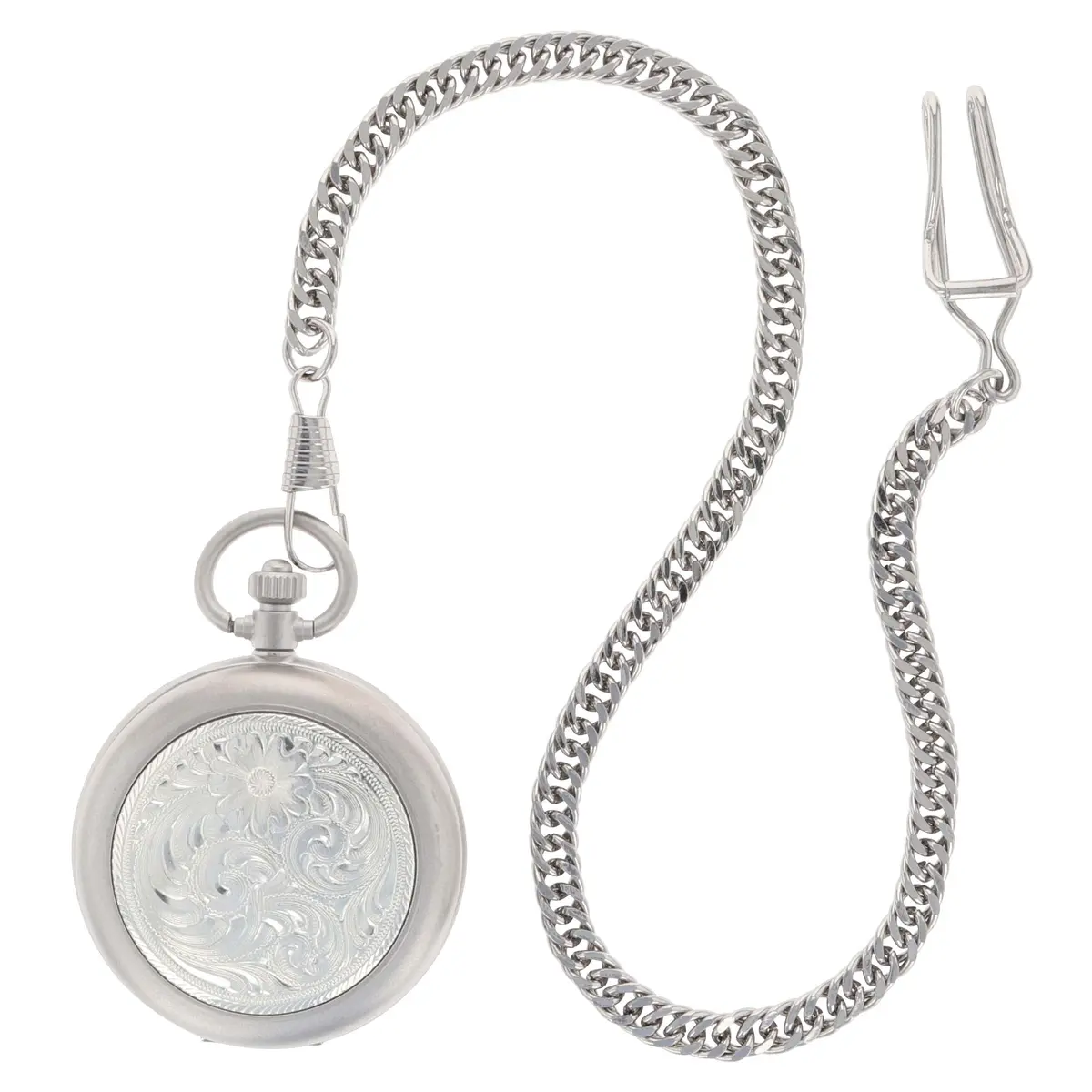 Engraved Silver, Small Silver Inlay, Pocket Watch - Montana Silversmiths 1