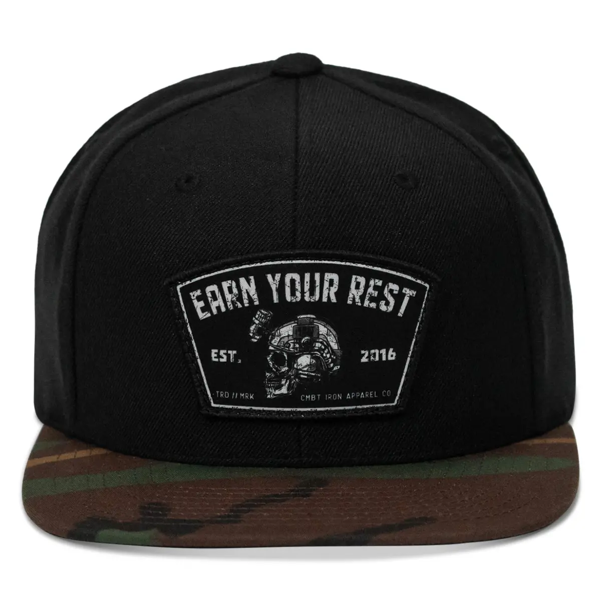 Earn Your Rest Flatbill Snapback Hat 2