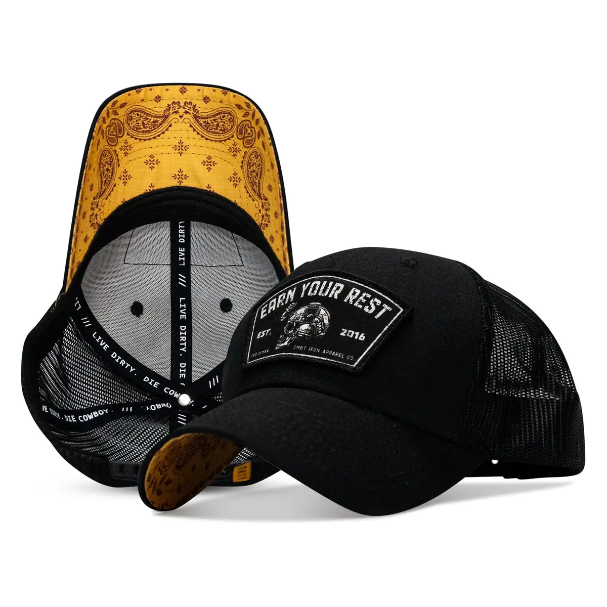 Earn Your Rest Patch Original Ripstop Snapback Hat 1