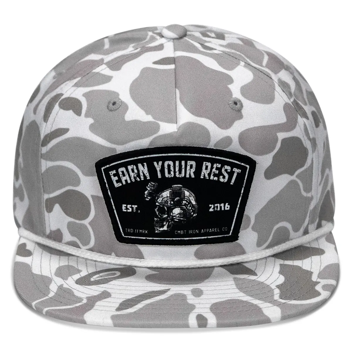 Earn Your Rest Patch Flatbill Hat 1