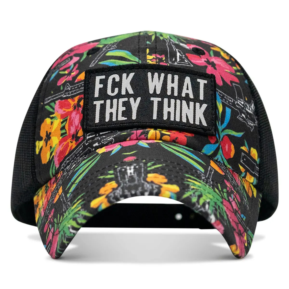 Fck What They Think Patch Tactical Ripstop Mesh Snapback Hat 1