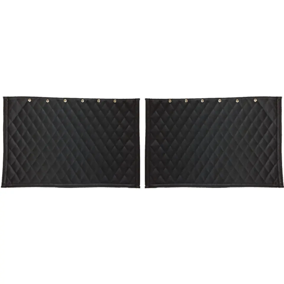 Quilted Vinyl Fender Covers - 27.5 Inch X 24 Inch - Black - Pair 1