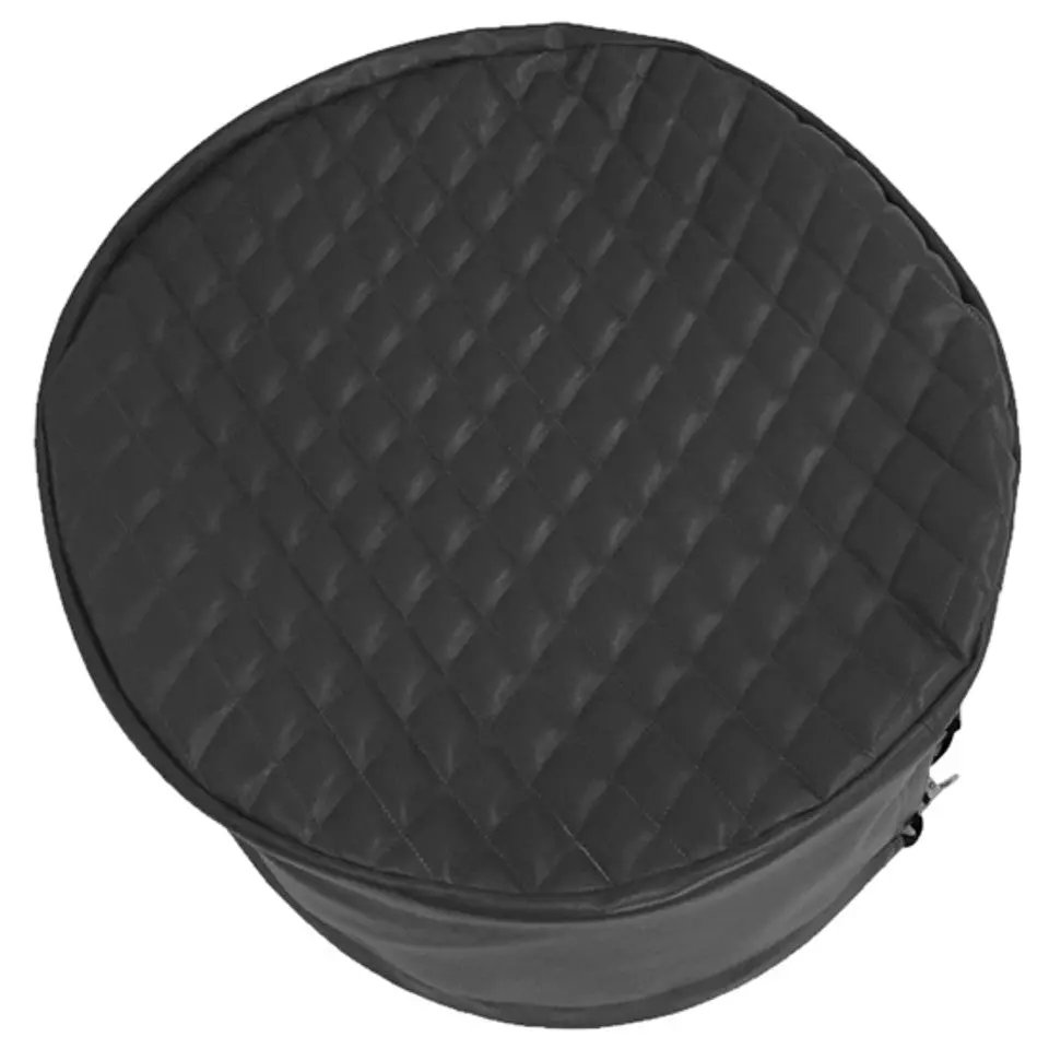 #01-065260305 26 Inch Black Quilted Vinyl Fuel Tank End Covers With 3 Inch Skirt For Peterbilt 1