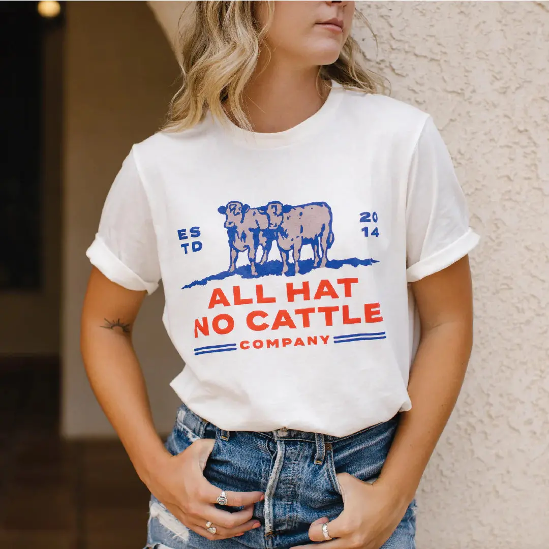 All Hat No Cattle Company Tee T-Shirt Bourbon Cowgirl 2
