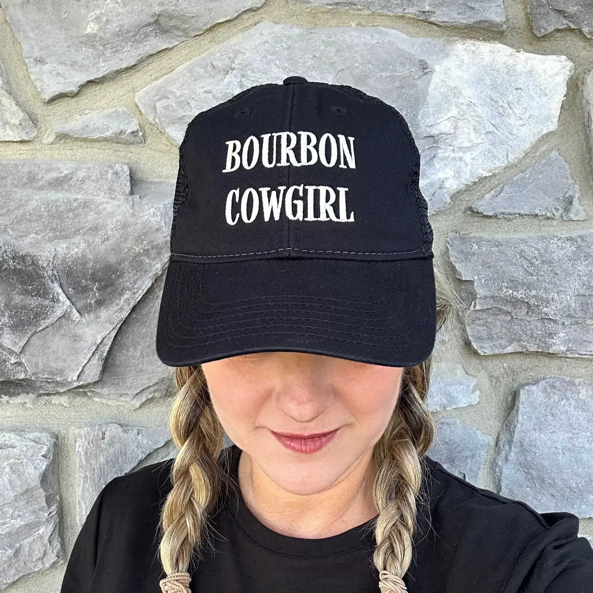 Bourbon Cowgirl Embroidered Relaxed Twill Trucker Hat 1