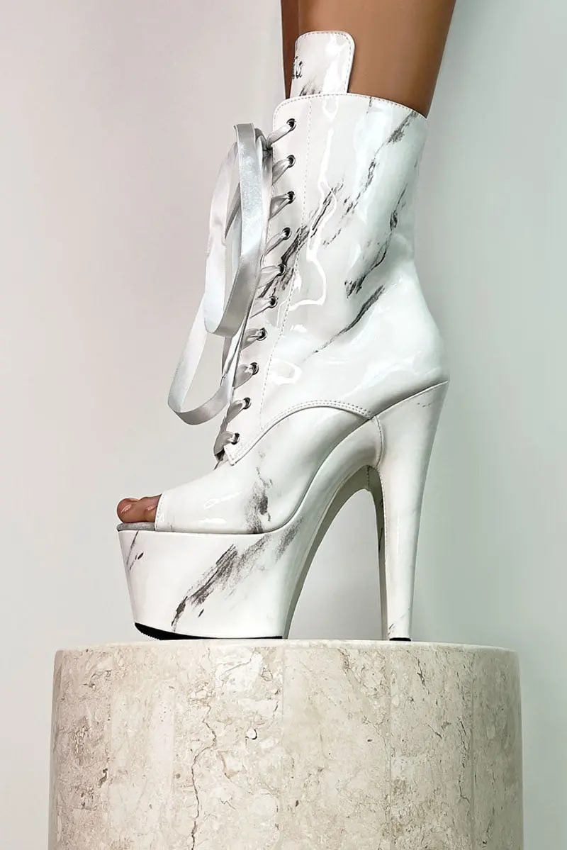 Hella Heels Renaissance Open Toe 7Inch Boots - Faith  (Uk2 Only) 1