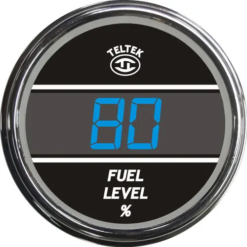 #237 Fuel Level Gauge; Blue Display; Chrome Bezel 1