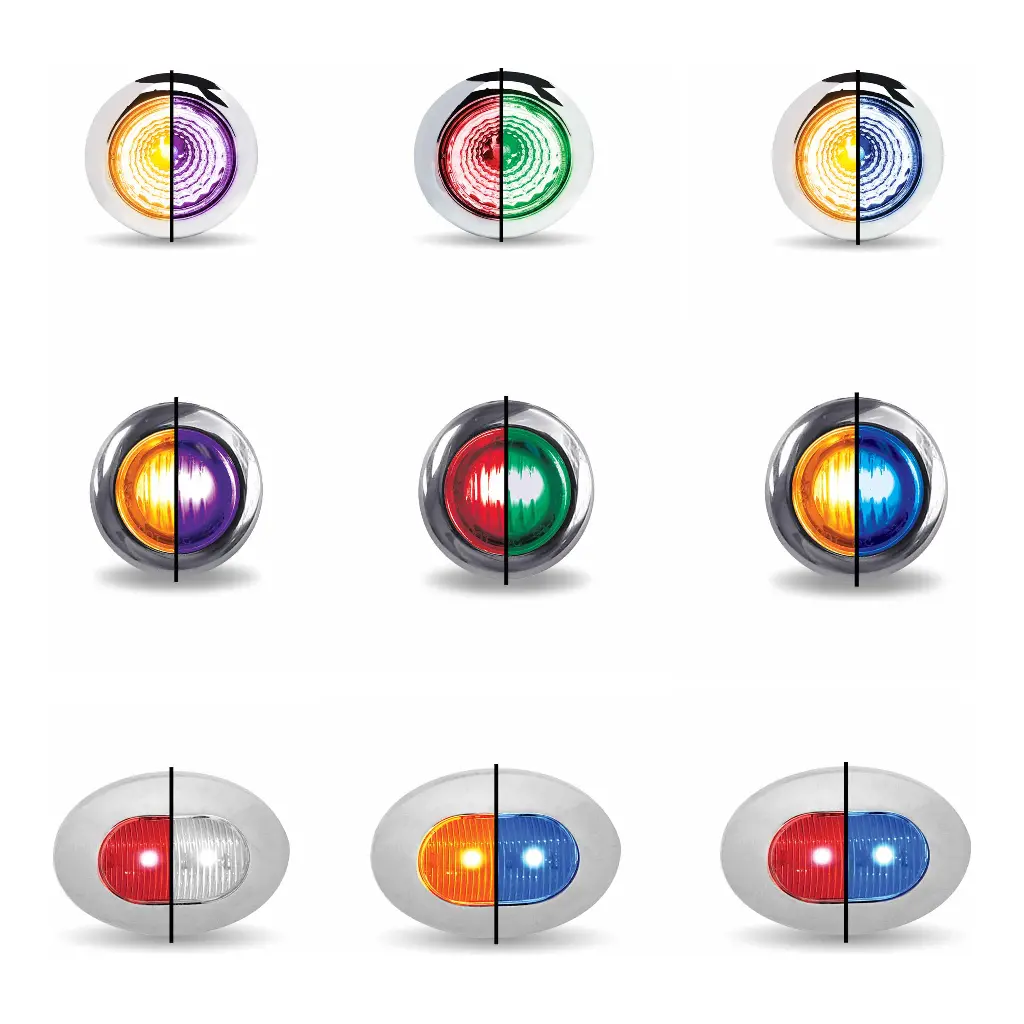 3/4" Trux Dual Revolution Leds (Choose Color And Style) 1