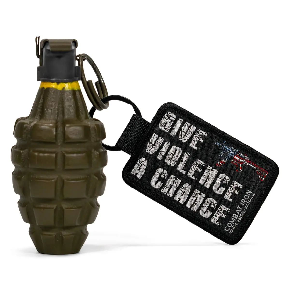 Give Violence A Chance Flight Tag Keychain 1