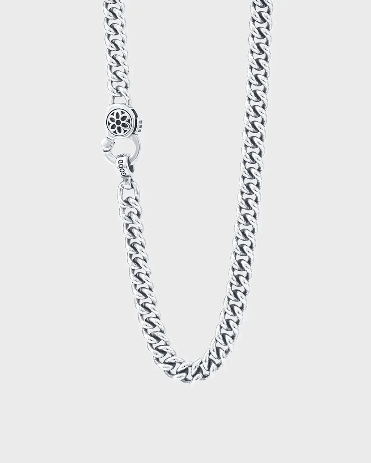 Good Art Hlywd Curb Chain Necklace Link Size A At 24" - Sterling Silver 1