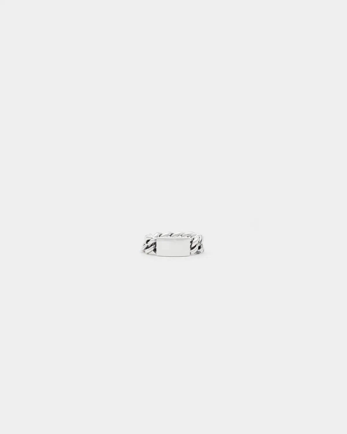 Good Art Hlywd Curb Chain Id Ring Size A - Sterling Silver 1