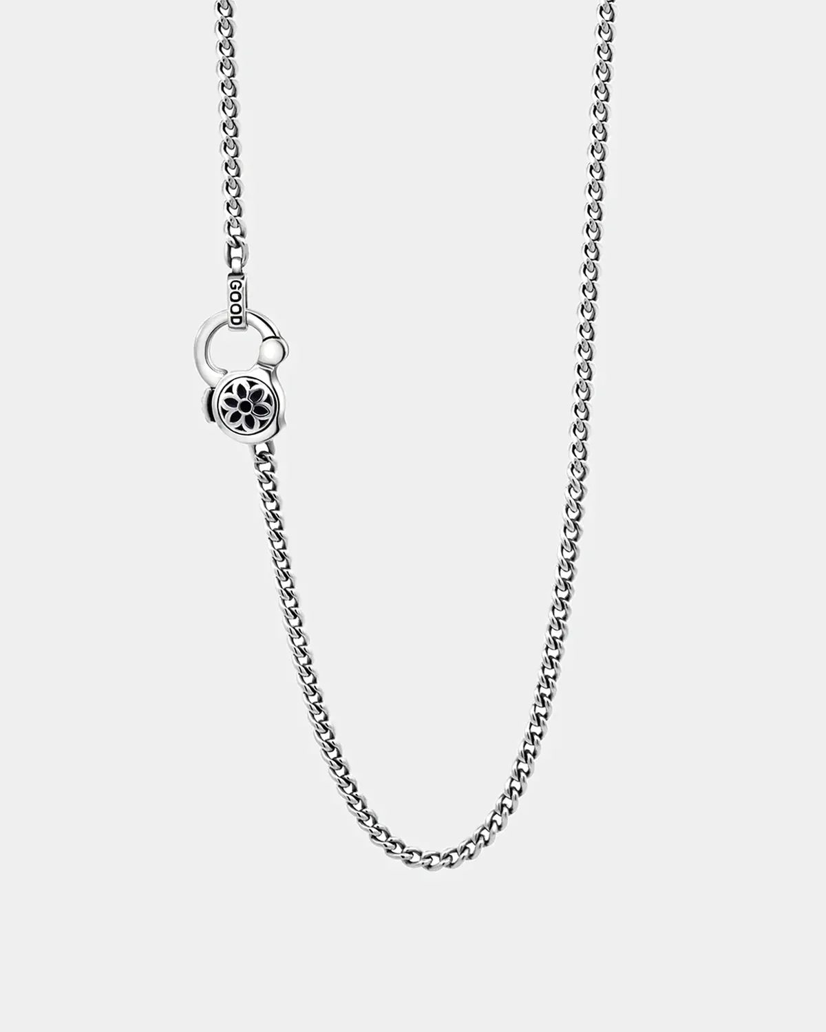 Good Art Hlywd Curb Chain Necklace Link Size 4A At 30" - Sterling Silver 1