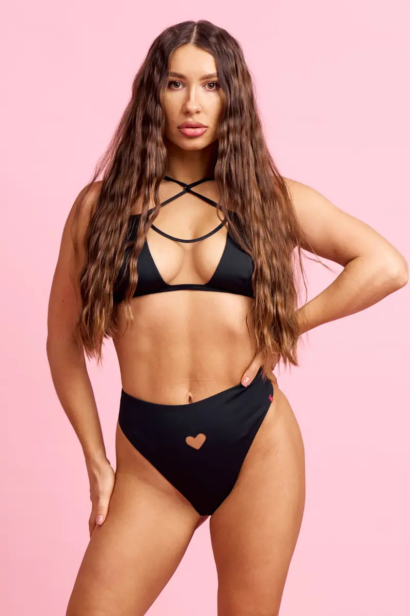Pole Addict Heartbeat Bottoms - Black 1