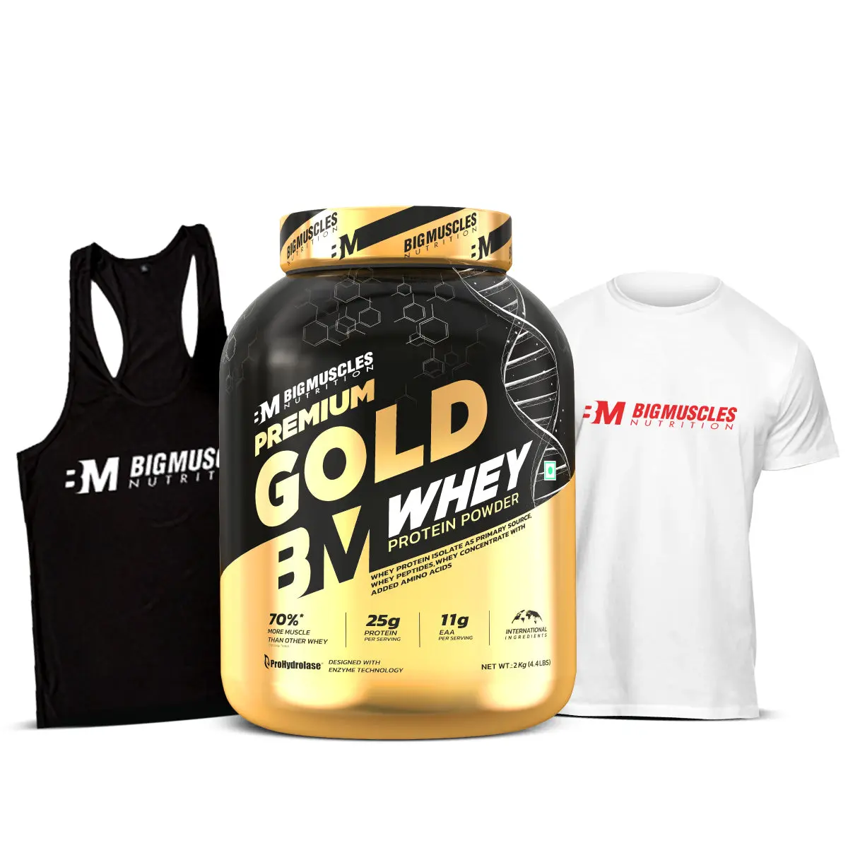 Premium Gold Whey + Tshirt + Stringer 1