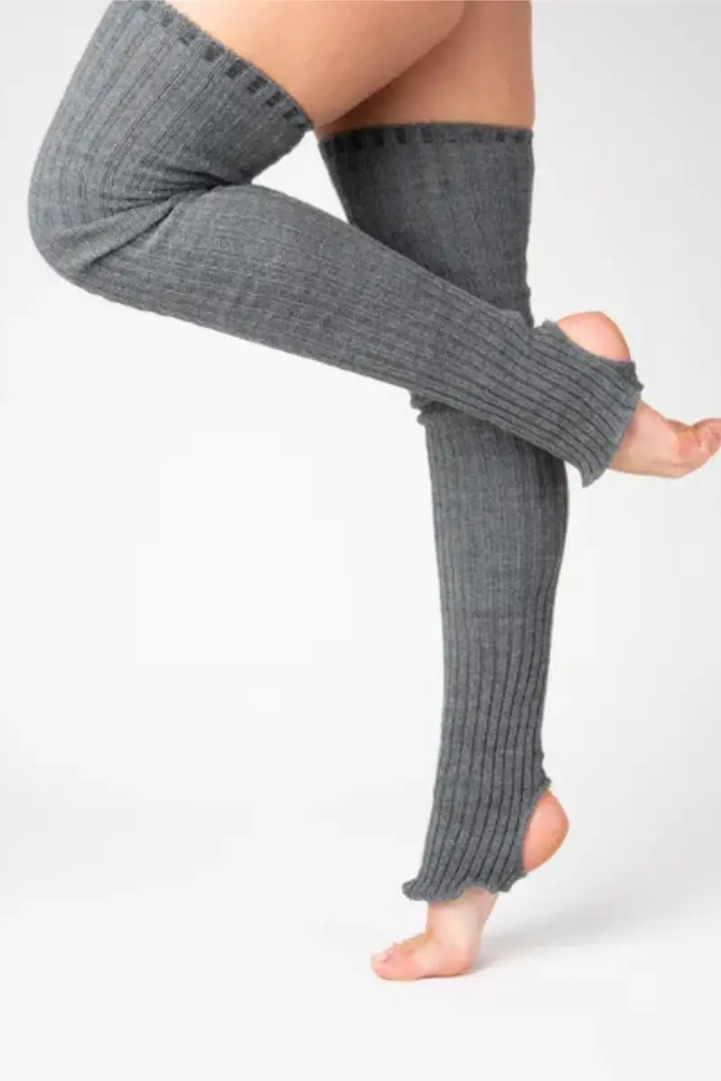 Pole Junkie Thigh High Legwarmers - Dark Grey 1
